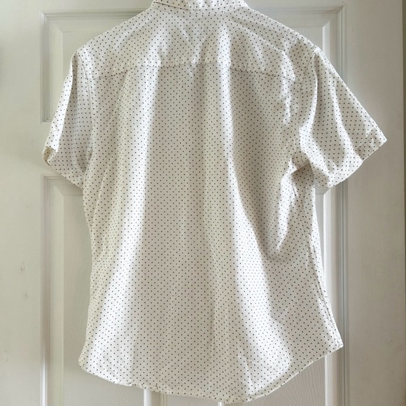 ZARA Man Cream Button Down Shirt in Swiss Dots Print - Picture 2 of 5